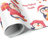 kerstpinguïn, omslagpapier cadeaupapier (Rol Hoek)