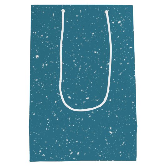 Kerstpinguïn op ijsberg medium cadeauzakje (Achterkant)