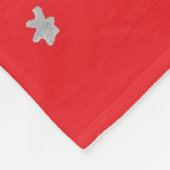 Kerstpinguïn op rood fleece deken (Hoek)