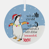 kerstpinguïn Ornament (Achterkant)