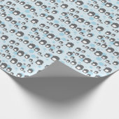 kerstpinguïn-papier cadeaupapier (Hoek)