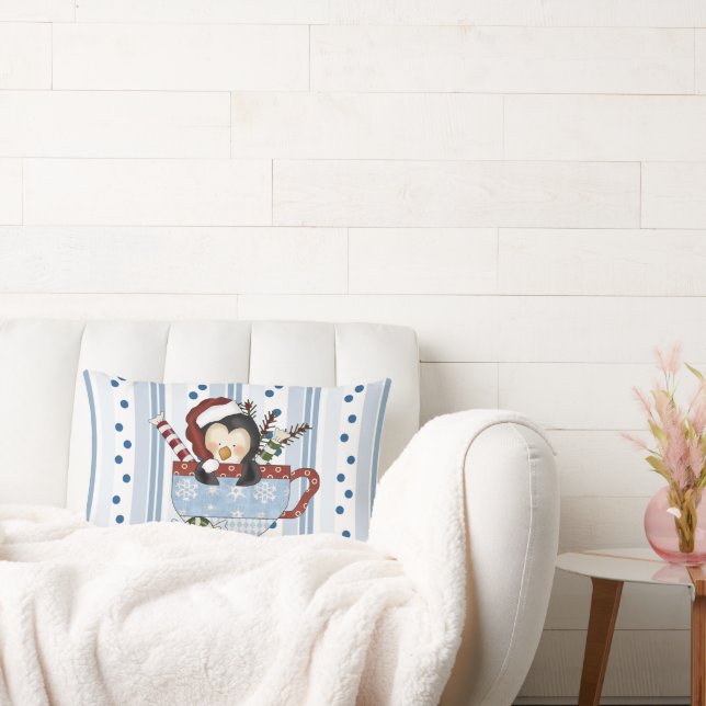 Kerstpinguïn Pillow Kussen (Bank)