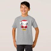 Kerstpinguïn, pinguïn met Santa Hat, gordel T-shirt (Voorkant volledig)