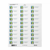 Kerstpinguïn Retouradres label (Full Sheet)