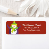 Kerstpinguïn Retouradres label (Insitu)