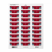 Kerstpinguïn Retouradres Rood Etiket (Full Sheet)