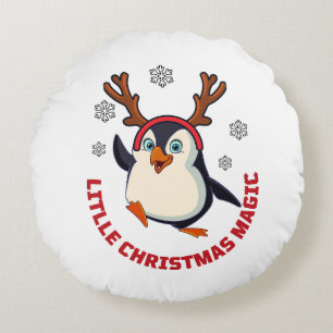 Kerstpinguïn Rond Kussen