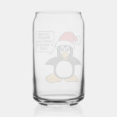 kerstpinguïn Santa Naughty List Blikvorm Glas (Achterkant)