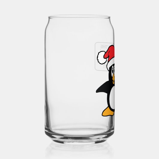 kerstpinguïn Santa Naughty List Blikvorm Glas (Rechts)