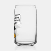 kerstpinguïn Santa Naughty List Blikvorm Glas (Links)