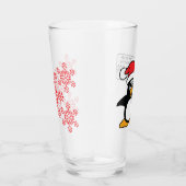 kerstpinguïn Santa Naughty List Glas (Rechts)