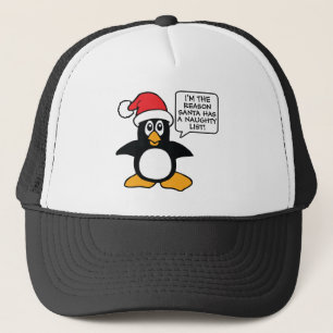 kerstpinguïn Santa Naughty List Trucker Pet