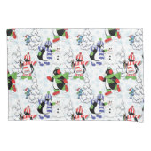 kerstpinguïn schaatsen kussensloop (Voorkant)