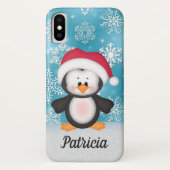 kerstpinguïn schattige naam toevoegen Case-Mate iPhone case (Achterkant)