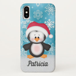 kerstpinguïn schattige naam toevoegen Case-Mate iPhone case