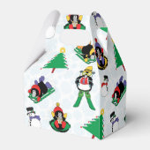 kerstpinguïn skiën bedankdoosjes (Voorkant Zijde)