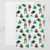 kerstpinguïn skiën briefpapier (Voorkant / Achterkant)