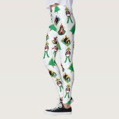 kerstpinguïn skiën leggings (Links)