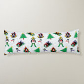 kerstpinguïn skiën lichaamskussen (Achterkant)