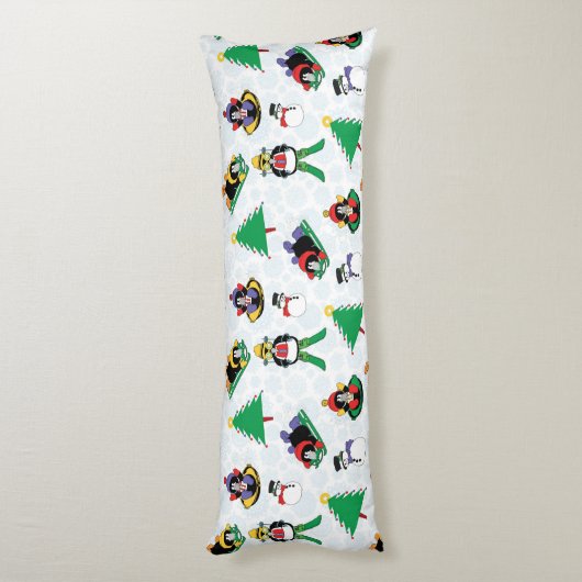 kerstpinguïn skiën lichaamskussen (Achterkant (Verticaal))