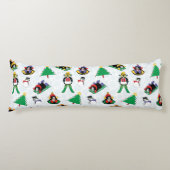 kerstpinguïn skiën lichaamskussen (Voorkant)