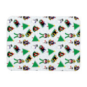 kerstpinguïn skiën magneet (Horizontaal)