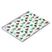 kerstpinguïn skiën notitieboek (Linkerzijde)