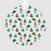 kerstpinguïn skiën ornament (voorkant)
