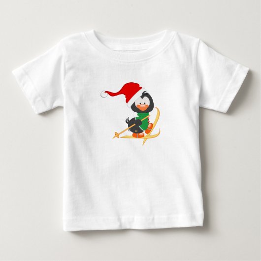 kerstpinguïn Skiing (Voorkant)