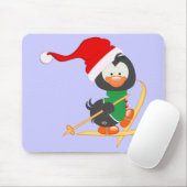 kerstpinguïn Skiing Muismat (Met muis)