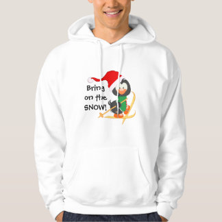 kerstpinguïn Skiing Snow Hoodie