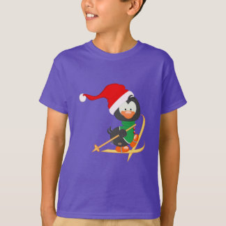 kerstpinguïn Skiing T-shirt
