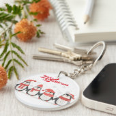 Kerstpinguïn Sleutelhanger  (Voorkant Rechts)