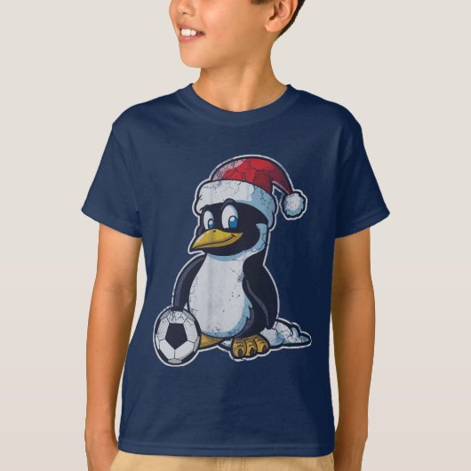 Kerstpinguïn Soccer T-shirt (Voorkant)