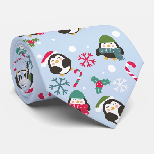 Kerstpinguïn Stropdas (Opgerold)