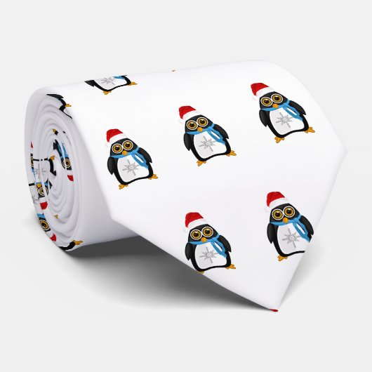 Kerstpinguïn Stropdas (Opgerold)