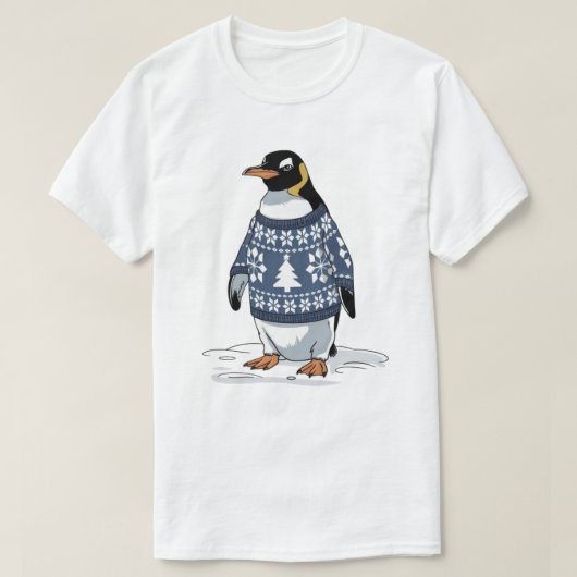 Kerstpinguïn T-shirt (Design voorkant)