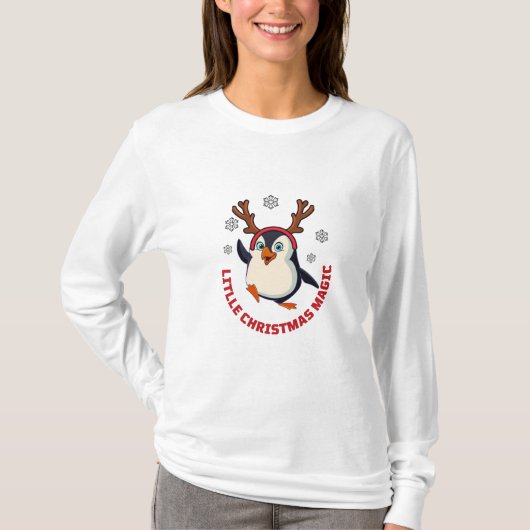 Kerstpinguïn T-shirt (Voorkant)