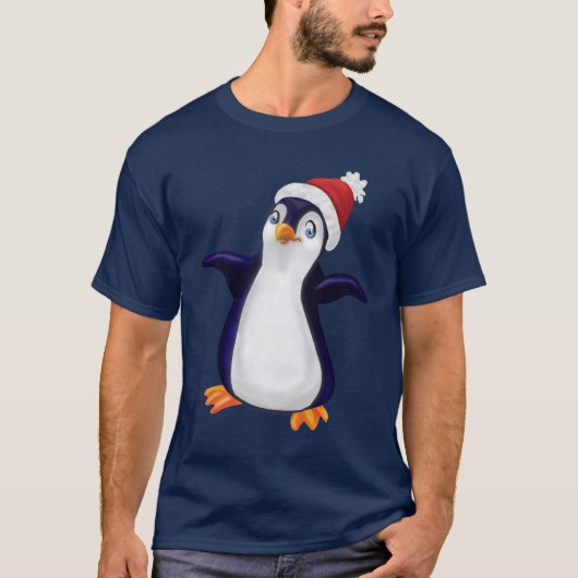 Kerstpinguïn T-shirt (Voorkant)