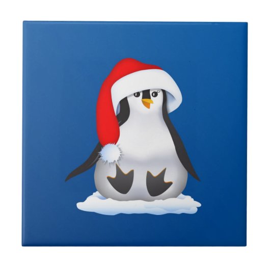 Kerstpinguïn Tegeltje (Voorkant)