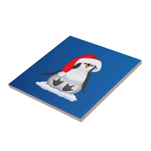 Kerstpinguïn Tegeltje (Zijkant)