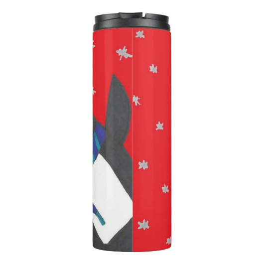 Kerstpinguïn Thermosbeker (Achterkant)