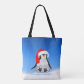 Kerstpinguïn Tote Bag (Achterkant)