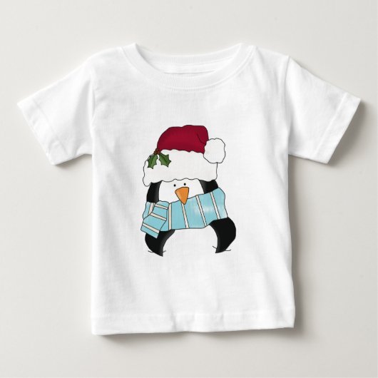 kerstpinguïn Tshirts en cadeautjes (Voorkant)