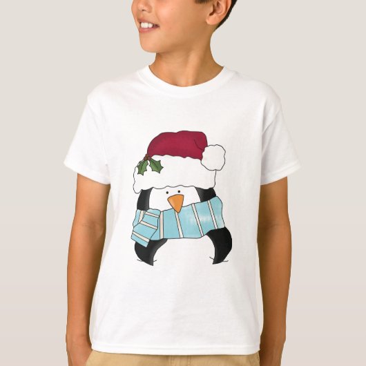 kerstpinguïn Tshirts en cadeautjes (Voorkant)