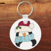 kerstpinguïn Tshirts en cadeautjes Sleutelhanger (Voorkant)