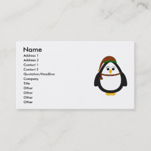 Kerstpinguïn Visitekaartje