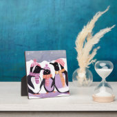 Kerstpinguïn Vrienden | Waterverf in de winter Fotoplaat (Insitu)