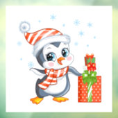 Kerstpinguïn Window Cling Raamsticker (Vel 3)