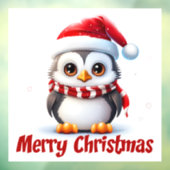 Kerstpinguïn Window Cling Raamsticker (Vel 3)